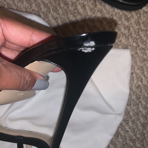 FEMMELA Black patent vegan leather mule. - Picture 6 of 10